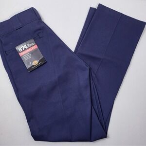 Dickies Men's 874 Pants Original Fit Work School Uniform Straight Leg Navy 30X32